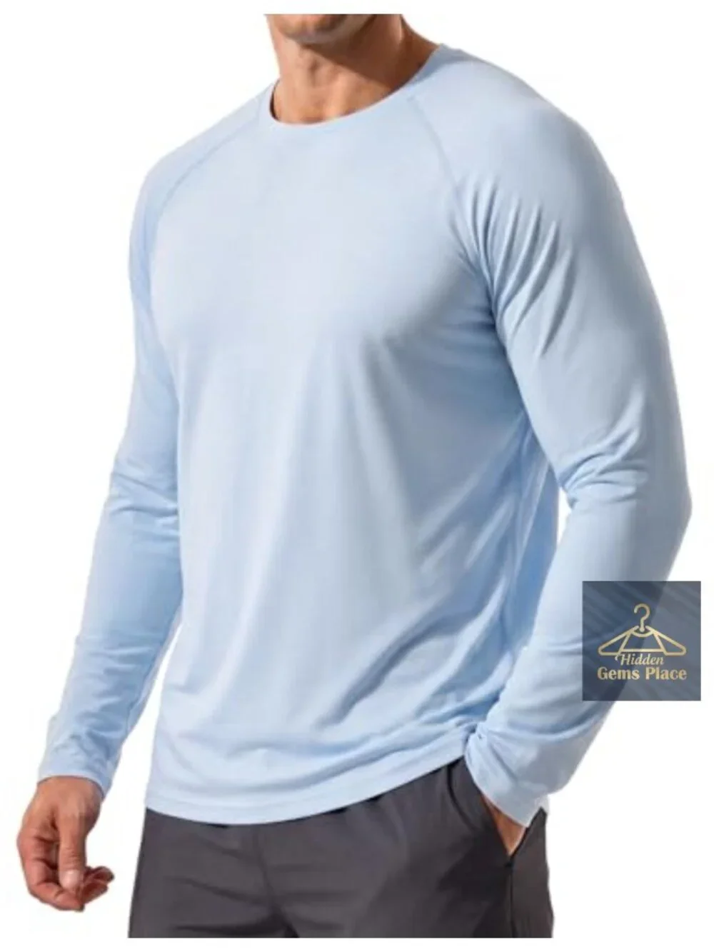 UPF 50+ Long Sleeve Rash Guard Shirts Men's Sun Protection Fishing Hiking